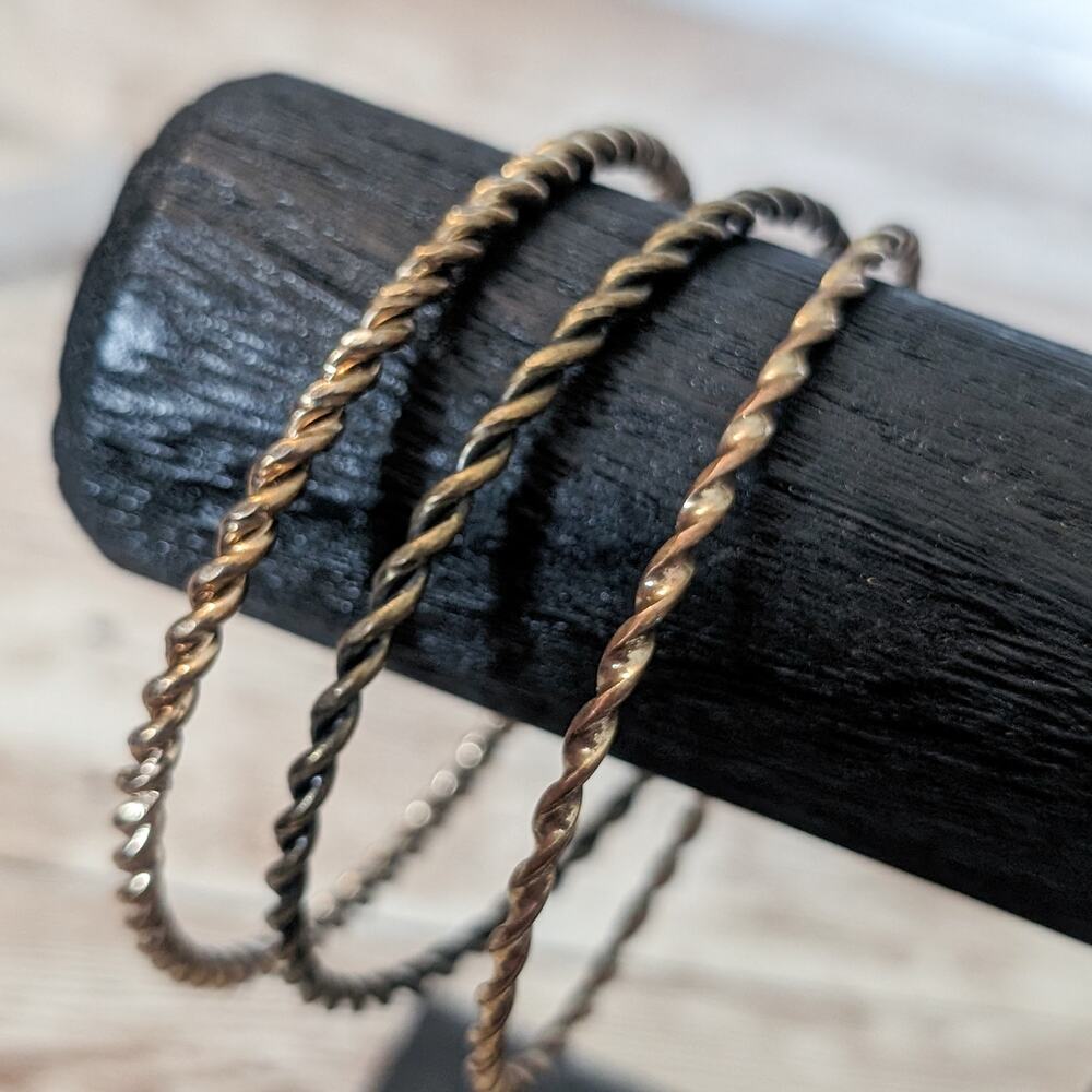 Vintage Bracelets / Bangles - Set of 3 Twist Design